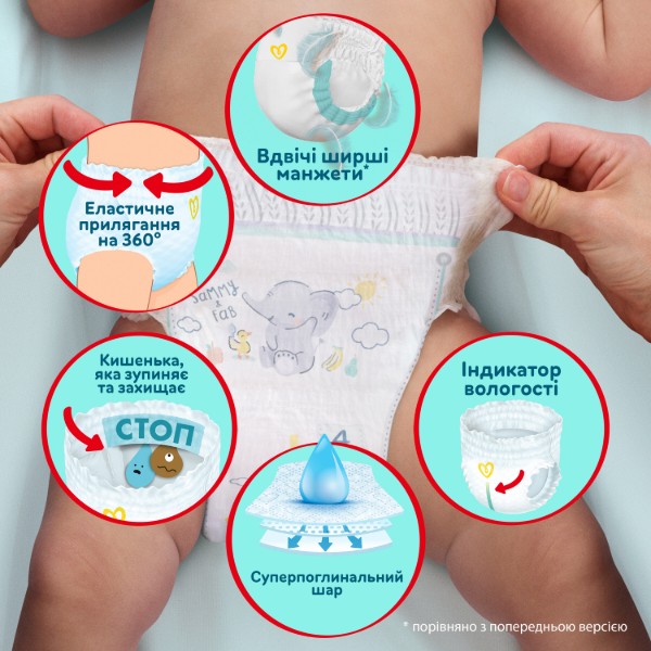 Фото - Одноразові підгузки-трусики Pampers Premium Care Pants Розмір 5 (11-17 кг) 52 шт. (80836070)